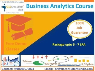 Job Oriented Business Analyst Training, Delhi, Noida, Ghaziabad, SLA Institute, Power BI, Tableau, Certification Course,