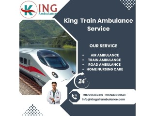 King Train Ambulance Service in Varanasi transports patients to their destination with speedy transfer